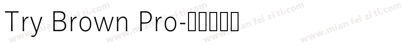 Try Brown Pro字体转换